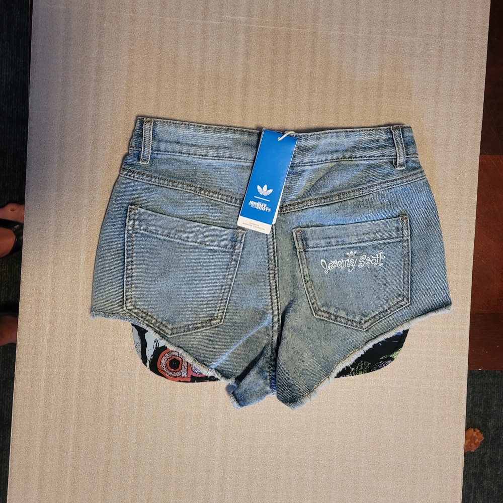 Jeremy Scott Light Blue Denim Shorts